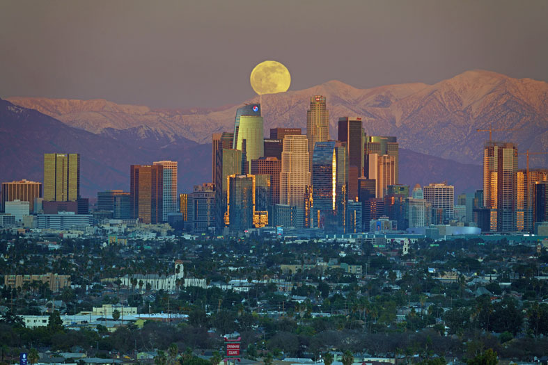 skylie of Los Angeles at night